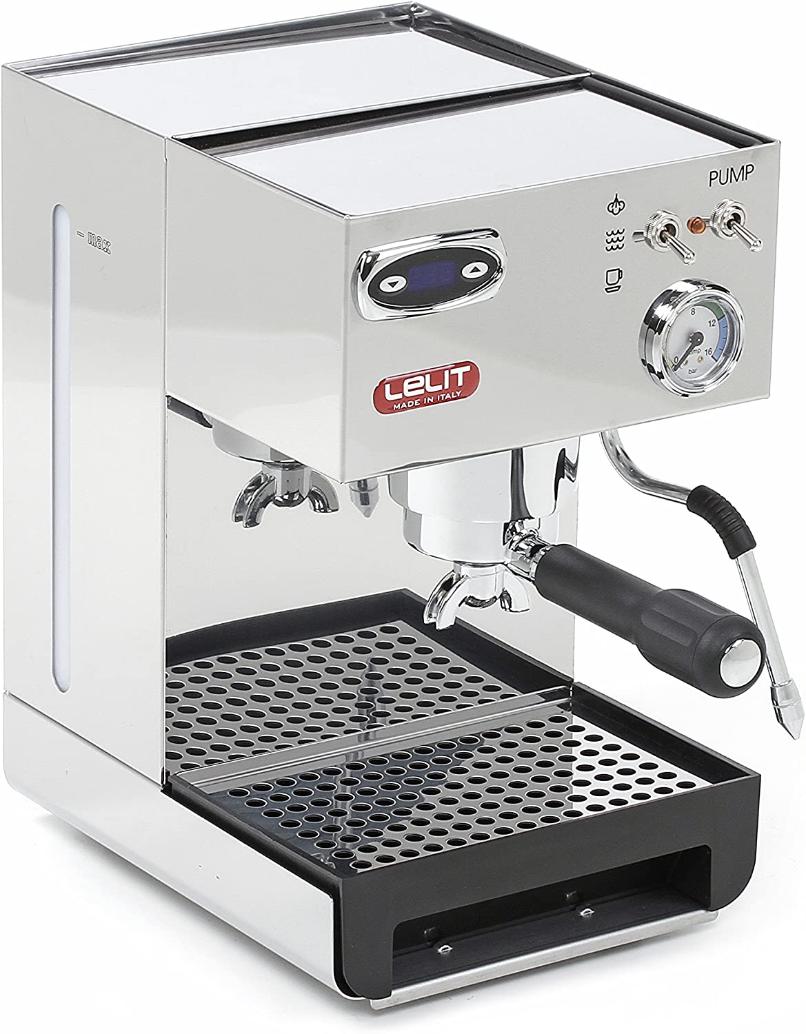 Lelit Anna Pl41tem Semi Professional Coffee Machine for Espresso, Cappuccino Pads, Coffee Temperature Control via PID Control, Stainless Steel Body, 2 Litres, Silver