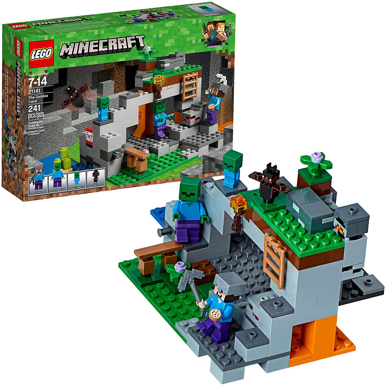 Lego Minecraft 21141 Construction Kit The Zombie Cave, 241-Piece