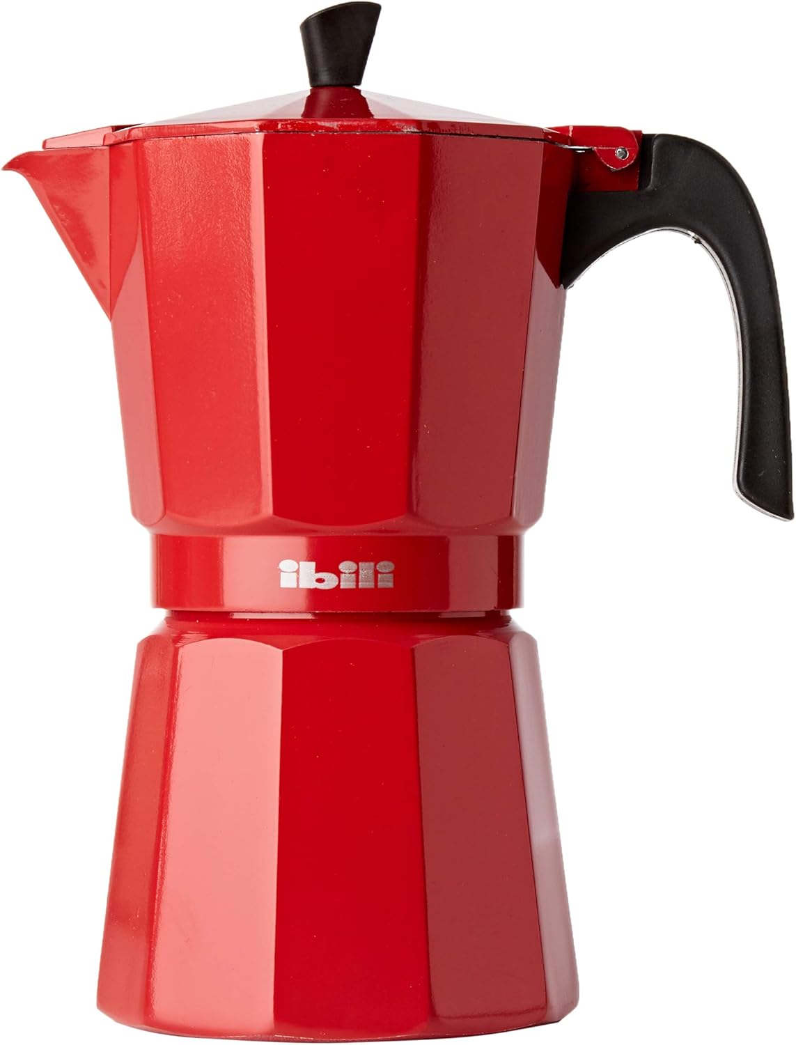 IBILI - Bahia Roja 9 Cup 450ml Aluminum Express Coffee Maker - Red