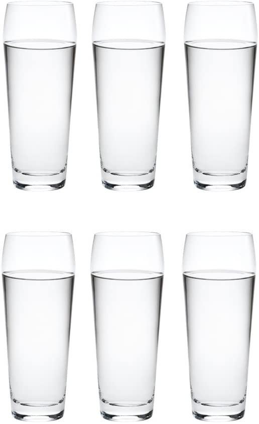 Holmegaard Perfection Water, 6pc Set, Water Glass, Juice Glass, Beer Glass, Highball Glass, Glass, Fine Glass, Clear, 330 ml, RDHG04802423