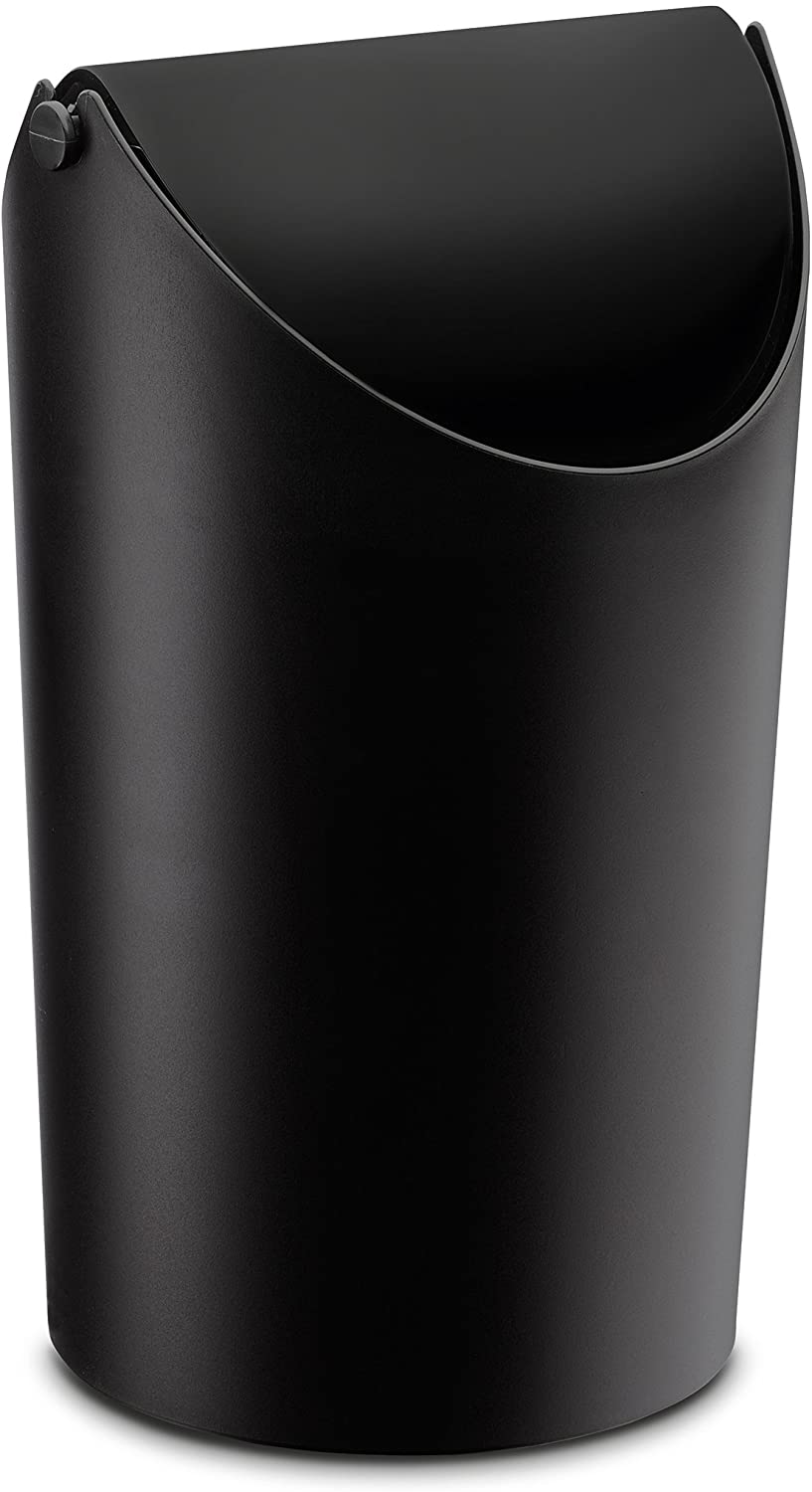 Koziol 5772526 Jim Rubbish Bin, Black, 3.25 L
