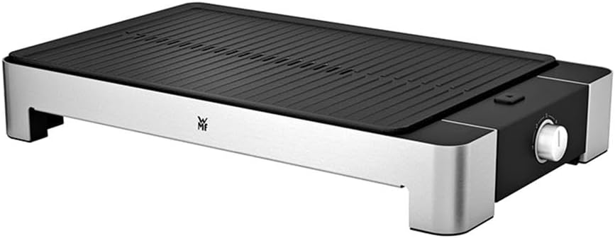 WMF Lono Ribbed Table Grill 2000W Electric Grill with Variable Temperature Setting