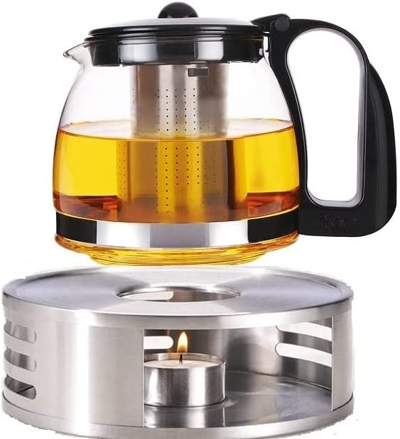 Posten Anker Premium Tea Pot Gift Set of the Finest Consisting of Glass Teapot 1250 ml with Tea Strainer Insert Stainless Steel