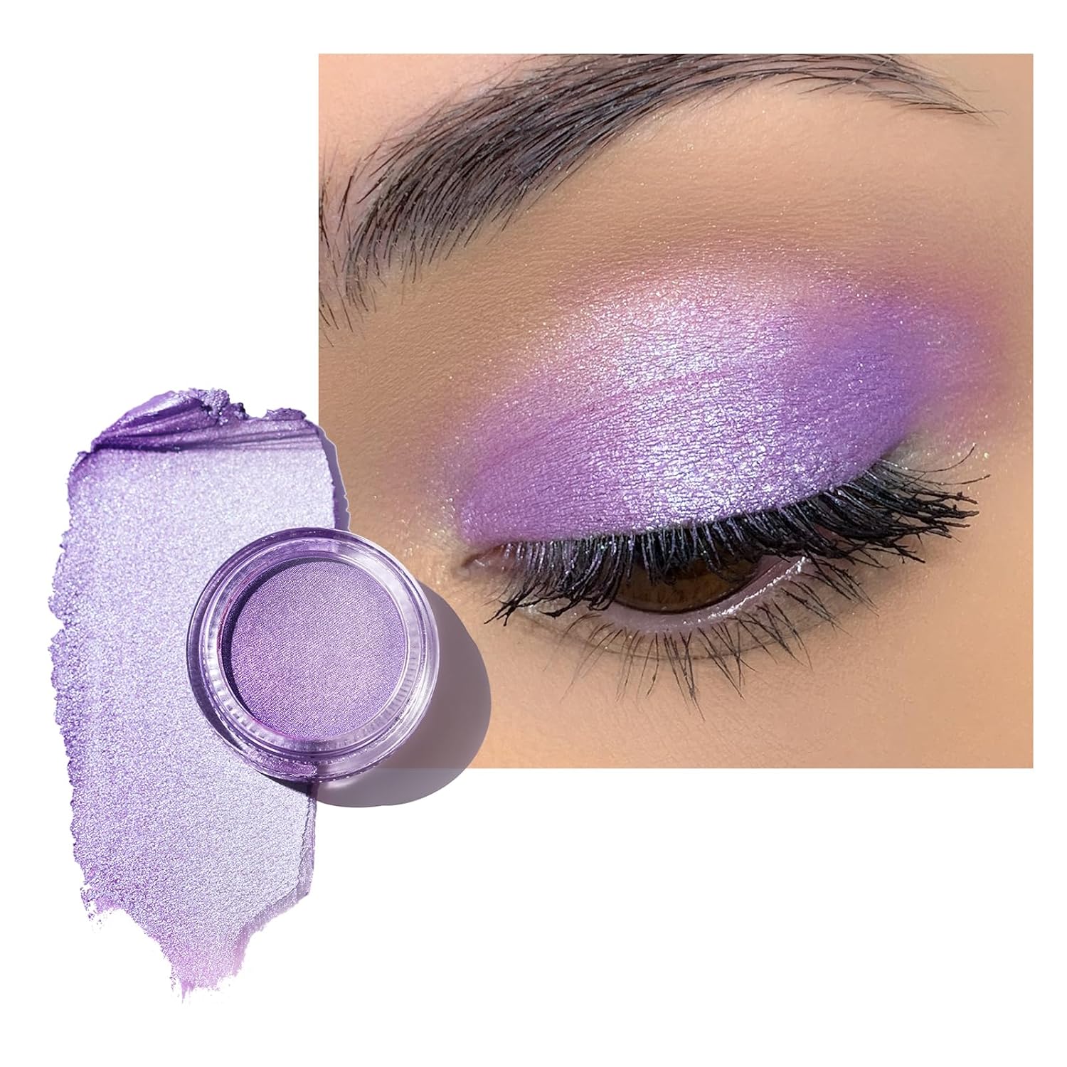 Glitter Eye Shadow Purple, Highly Pigmented Fine Texture, Waterproof and Long-Lasting, Metallic Shimmer Finish, Blendable and Wrinkle-Free Eye Makeup, Vegan, 06 g (19)