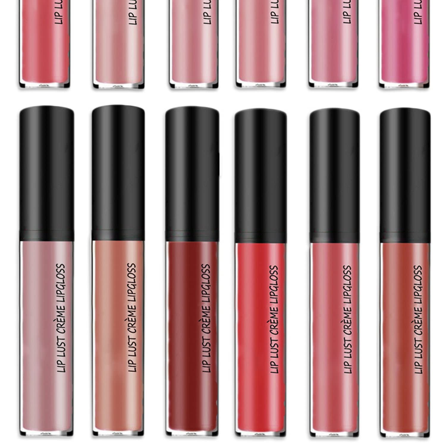 OWSEN 12 Colour Cream Texture Lipstick Waterproof | Lip Lust Cream Lip Gloss, Long-Lasting Moisturising Liquid Lipstick (7#), ‎7#