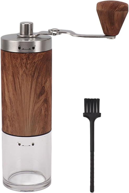 GisooM Stainless Steel Manual Coffee Grinder, Adjustable Grind Size, Detachable Manual Bean Grinder for Home, Cafe, Office