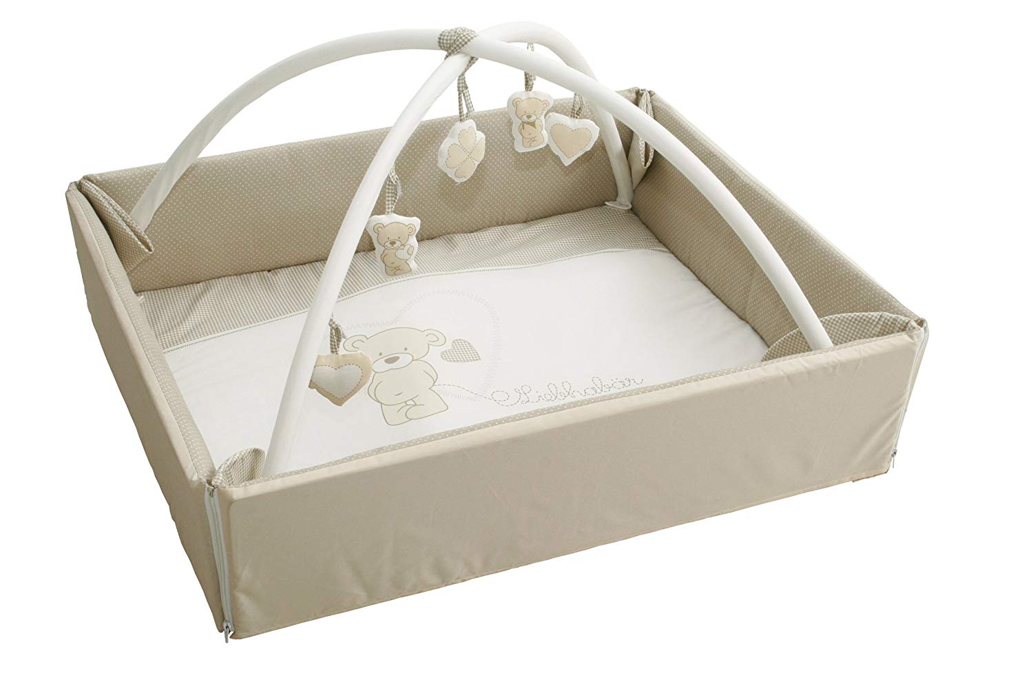 Roba – Baby Nest with Play Arch Heartbreaker Beige/White
