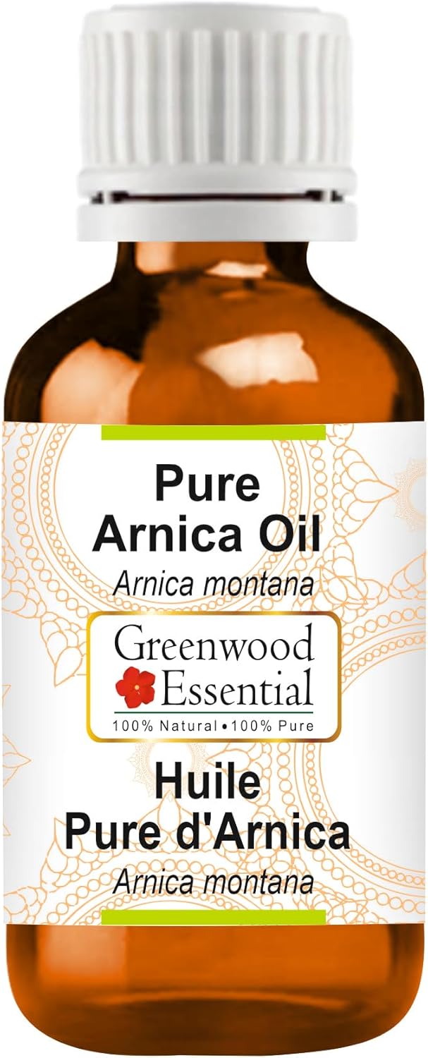 Greenwood Essential Natural Arnica Oil (Arnica Montana) Natural Therapeutic Quality 100 ml (3.38 oz)