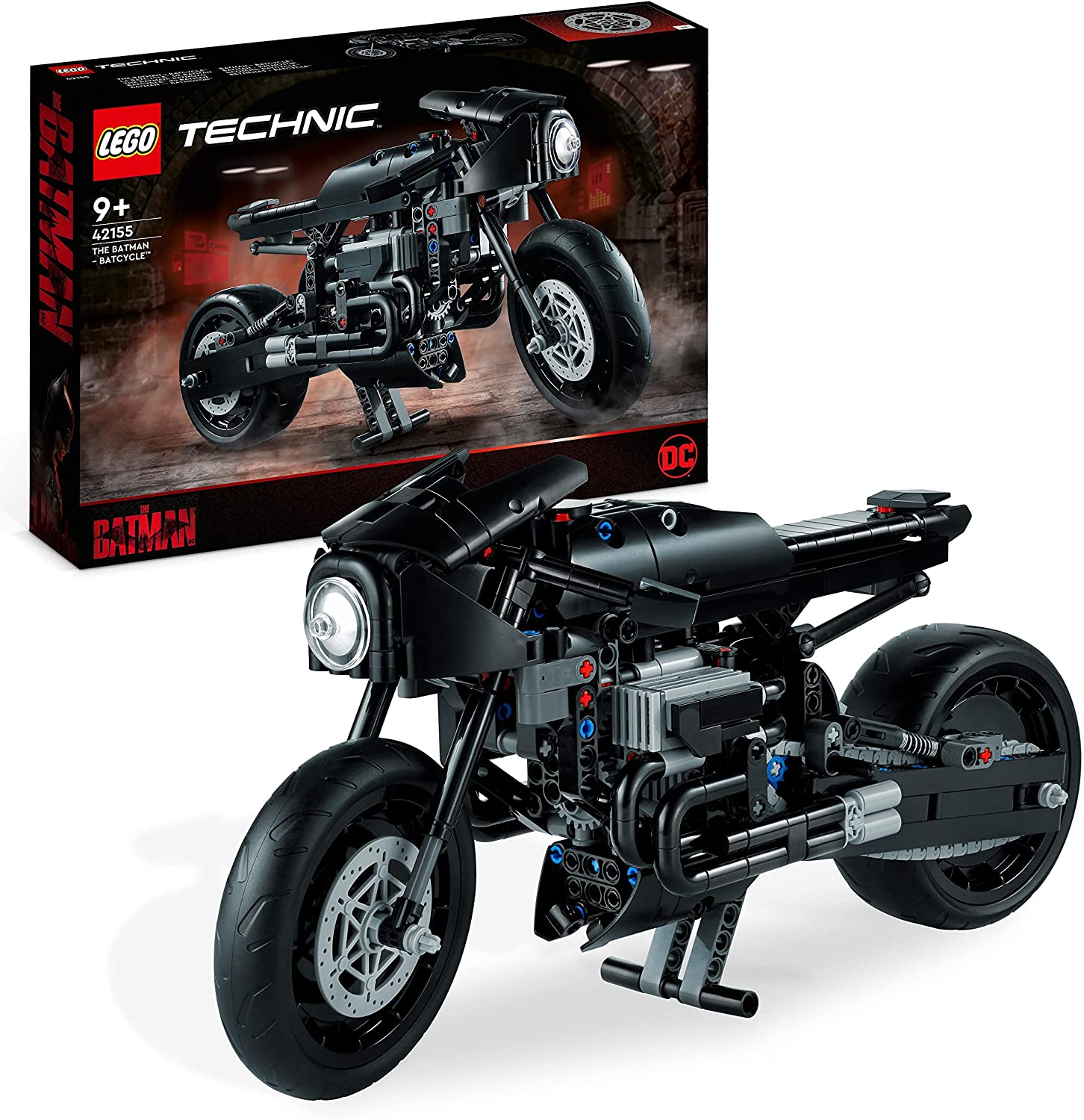 LEGO 42155 Technic the Batman Batcycle Set Motorcycle Toy Scale Model Kit of the Iconic Superhero Bike 2022 Movie