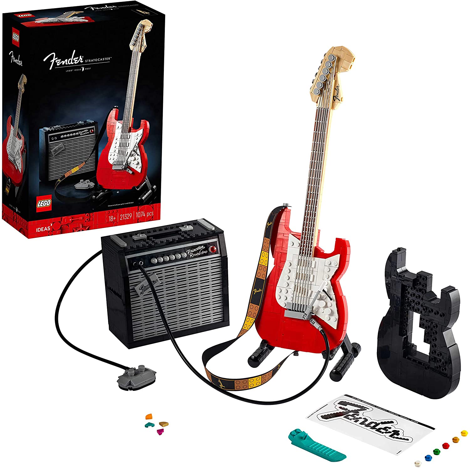 LEGO Ideas 21329 Fender Stratocaster, DIY-Gitarren-Kit, Musikinstrument für