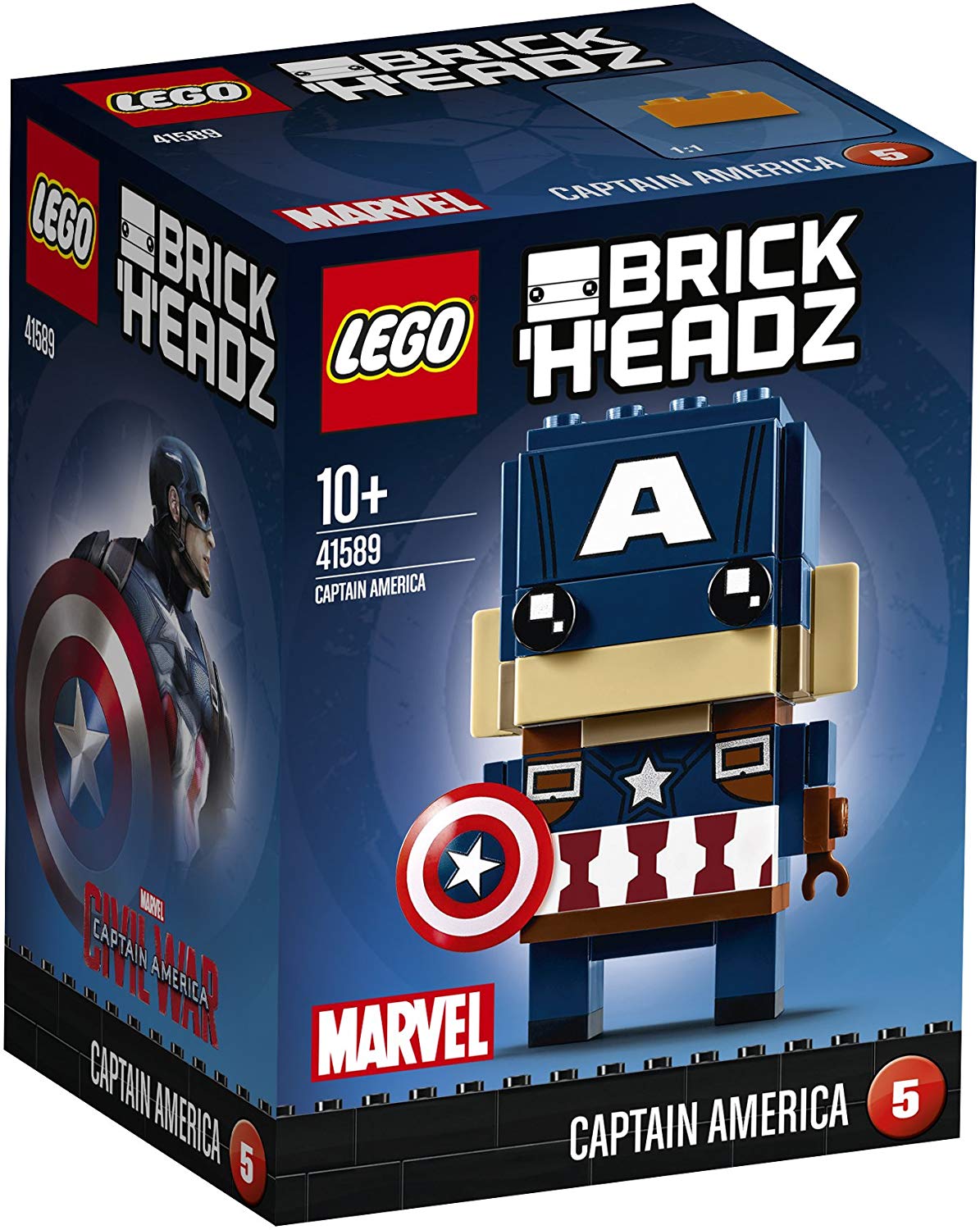 Lego Brickheadz - Construction Game, Colourful, Captain America