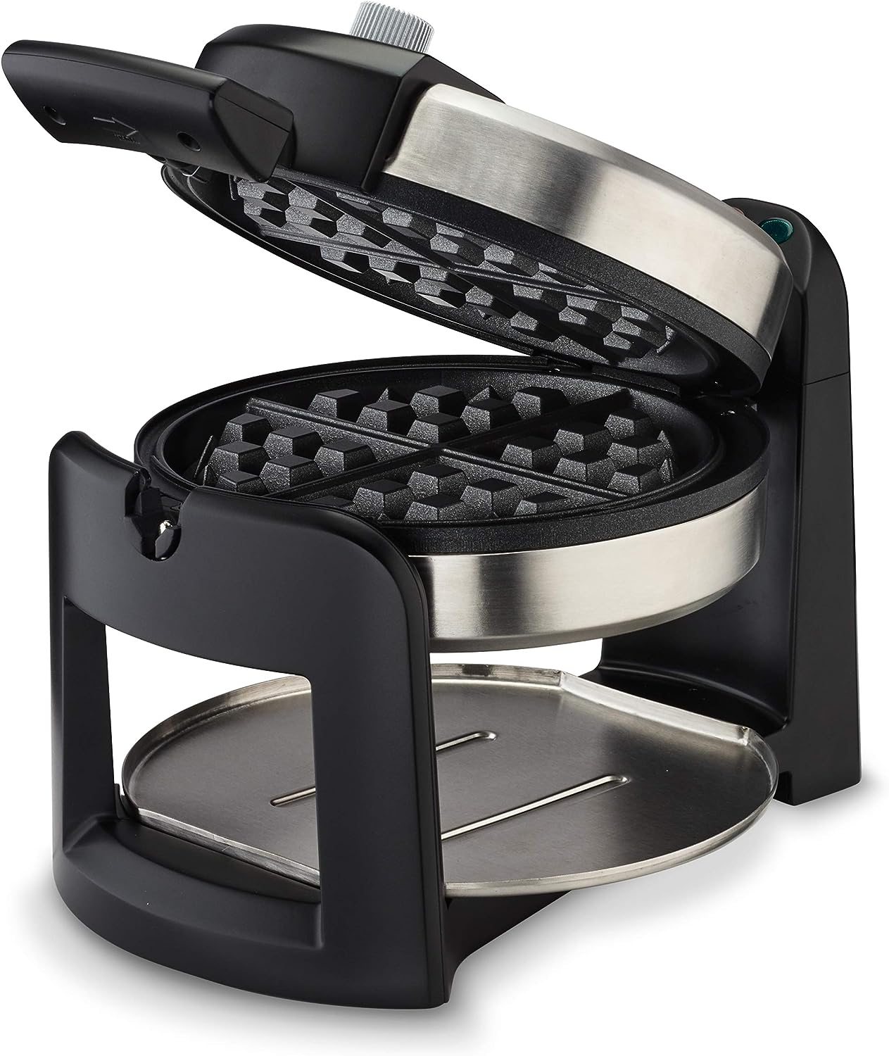 Cuisinart WAF-F30 Round Flip Belgian Waffle Maker 1 Inch Thick Black / Silver