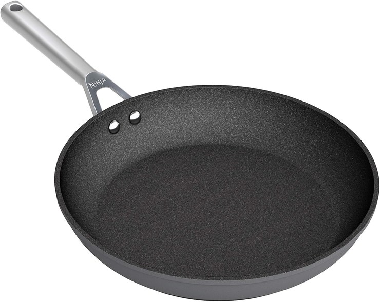 Ninja Foodi Zerostick Frying Pan 24 cm, Hard Anodized Aluminum, Non-Stick Coating, Induction Compatible, Dishwasher Safe