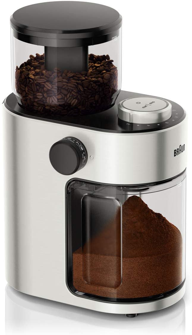 Braun Household Braun FreshSet KG7070 Coffee Grinder | French Press, Filter Coffee, Espresso | 15 Grinding Settings | 2-12 Cups | For 220 g Coffee
