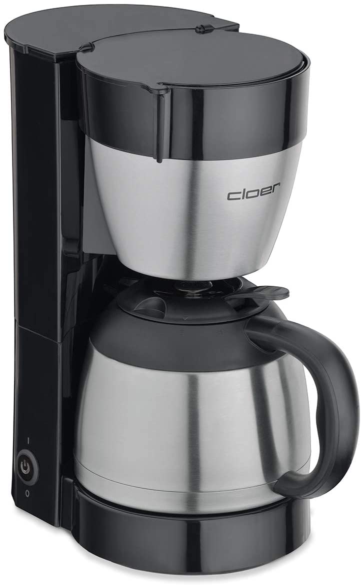 Cloer 5009 Filter Coffee Machine Stainless Steel Black 800 W 8 Cups Filter 