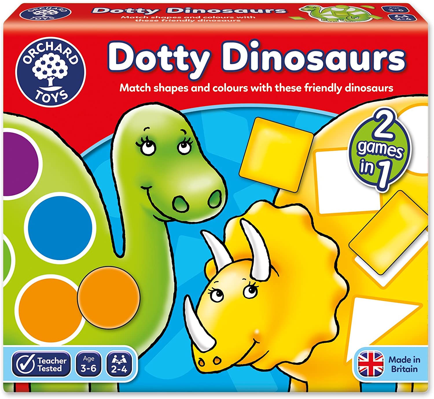 Orchard Toys Dotty Dinosaurs Duselige Dinosaur Game Case