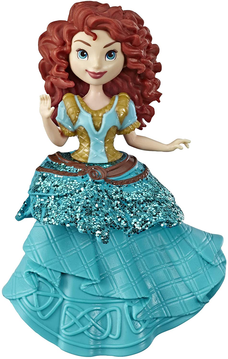 Disney Princess Merida Collectable Doll With Glittery Blue And Gold Clip Dr