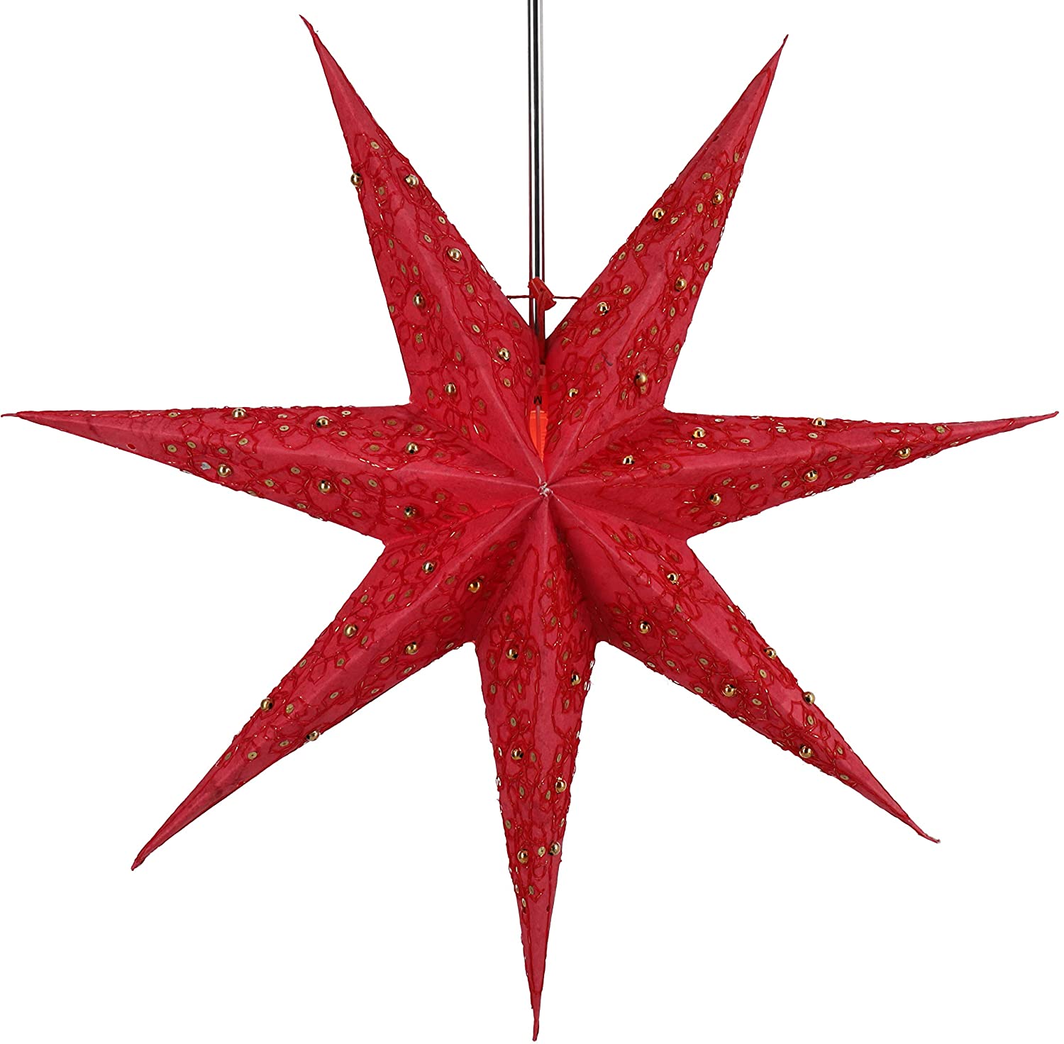 Guru-Shop Foldable Advent Light Paper Star Priamos Black Star Window Decora