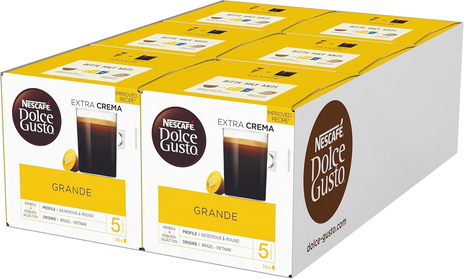 NESCAFÉ DOLCE GUSTO Grande Coffee Capsules Pack of 6 (6 x 16 Servings)