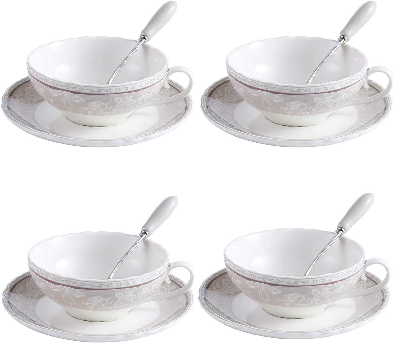 Artvigor, 12 Piece Porcelain Coffee Set