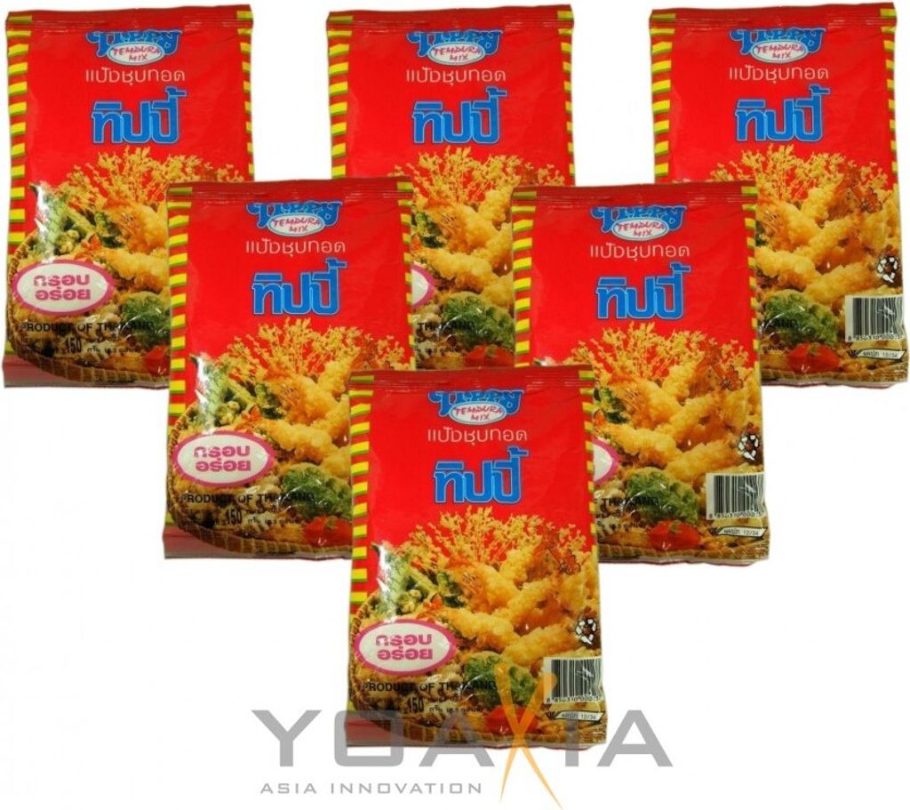 6-pack TIPPY Tempura Mix (6x 150g) | Tempura flour | Breadcrumbs | Breading