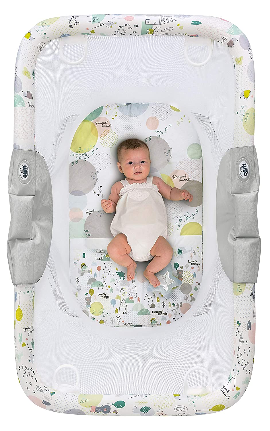 CAM BREVETTATO MILLEGIOCHI Playpen Compact and Foldable Includes Play Mat Bite-Proof Handrail Made in Italy