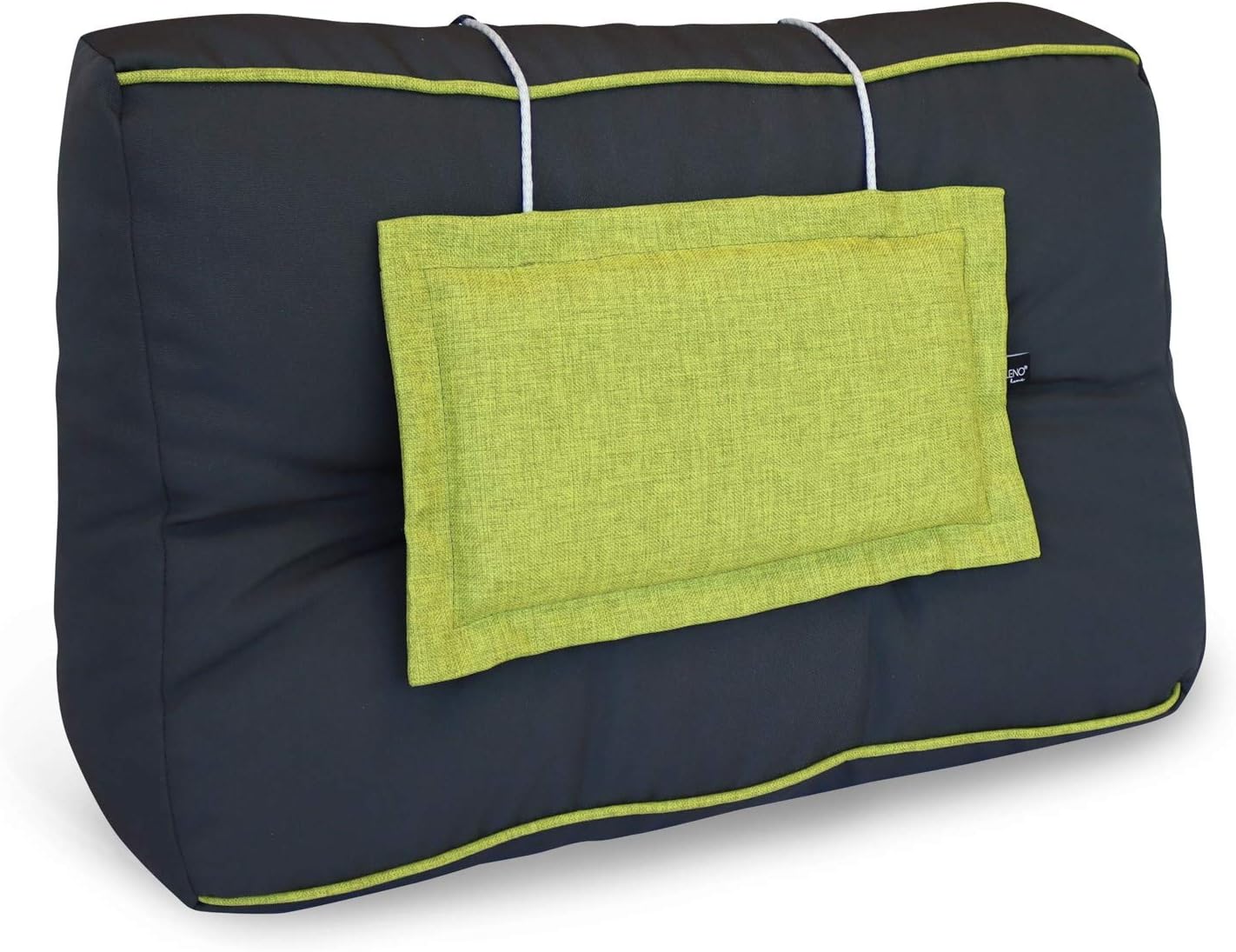 Lileno Home Palette Cushion Set, Anthracite and green.