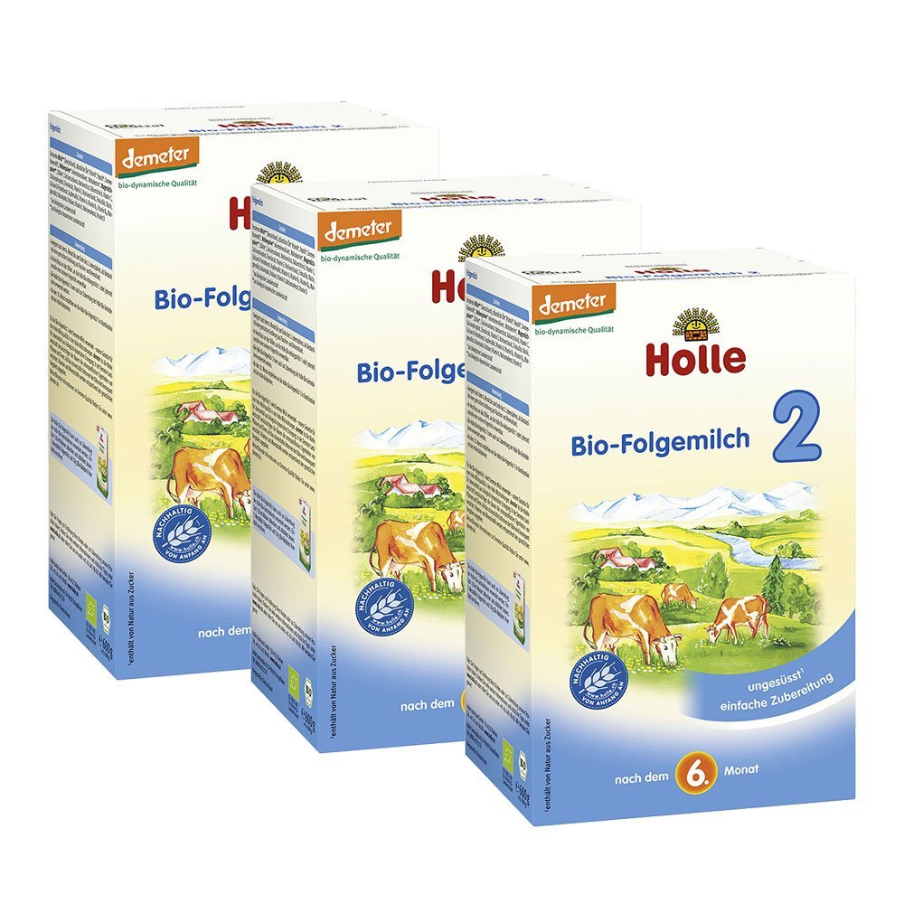 Holle Organic Following Milk 2, Pack of 3 (3 x 600 g)