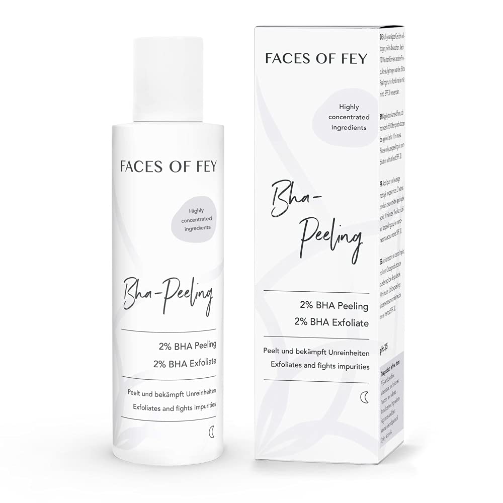 2% BHA Peeling with Salicylic Acid - Chemical Fruit Acid Scrub Against Pimples, Blackheads & Blemish, Oily Skin Faces of Fey - 100 ml Liquid Exfoliator