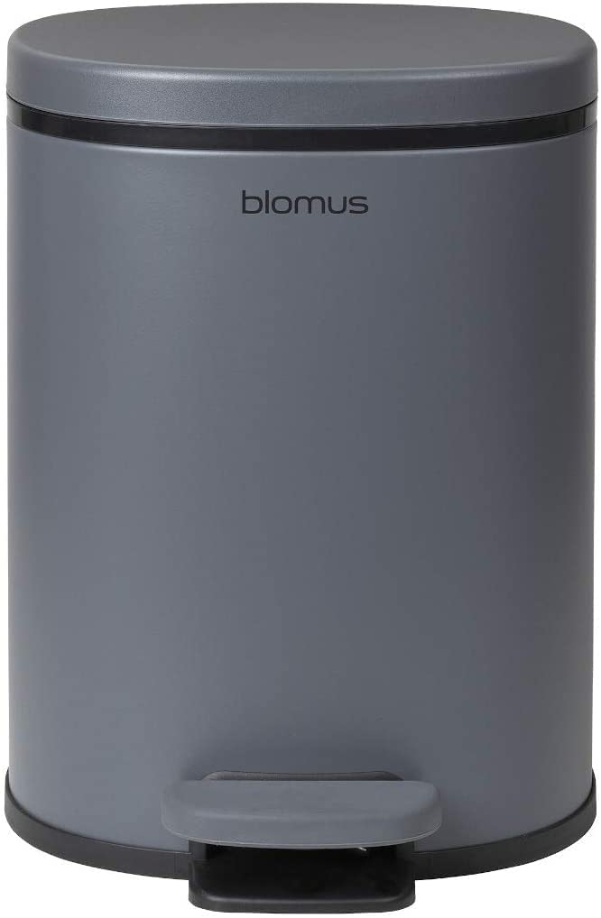 blomus -PARA pedal bin made of powder-coated steel, magnet, 5 L capacity, smart close system, removable bucket, exclusive bathroom accessory (H x W x D): 29 x 21 x 21 cm, magnet, 69210