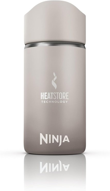 Ninja 300ml Sip Perfect Water Bottle for Hot Drinks, BPA-Free, Dishwasher Safe, Thermos Flask, Stone, DW1203EUUKST