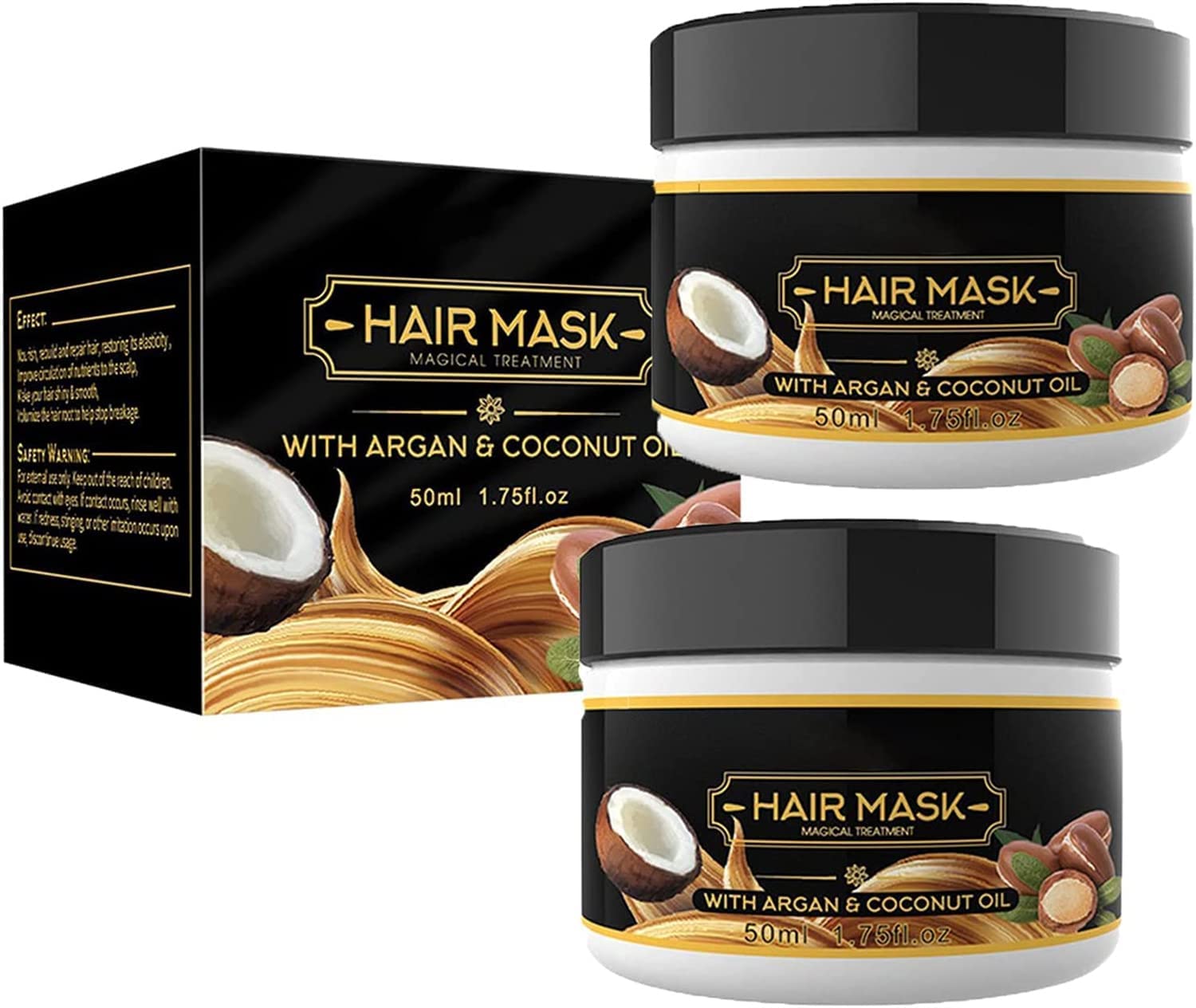 Endxedio Shiny Hair Instant Keratin Hair Repair Mask, Magical Hair Treatment Mask, for Deep Repair Damage Hair Root, Nourishment & Scalp Treatment, Suitable for Dry Damaged Hair and Growth (2 Pieces), pieces.