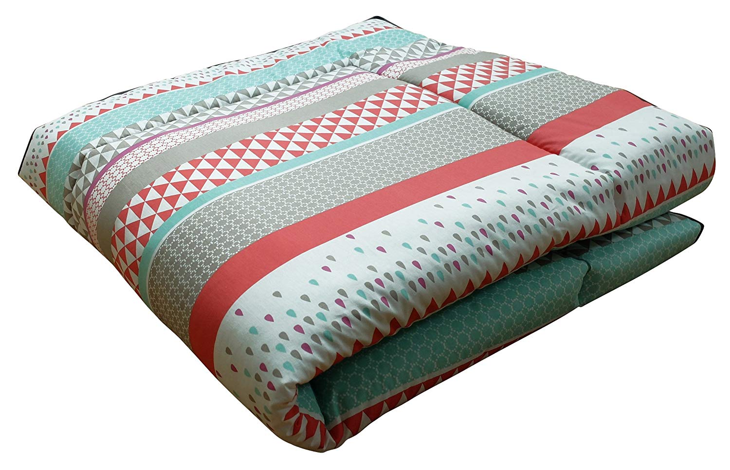 Ideenreich 2392 Crawling Blanket King Playpen Mattress, 120 x 120 cm Multi-Coloured