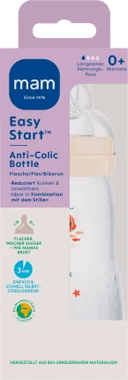 Baby bottle easy Start anti-colic, cream, from birth, 260 ml, 1 st