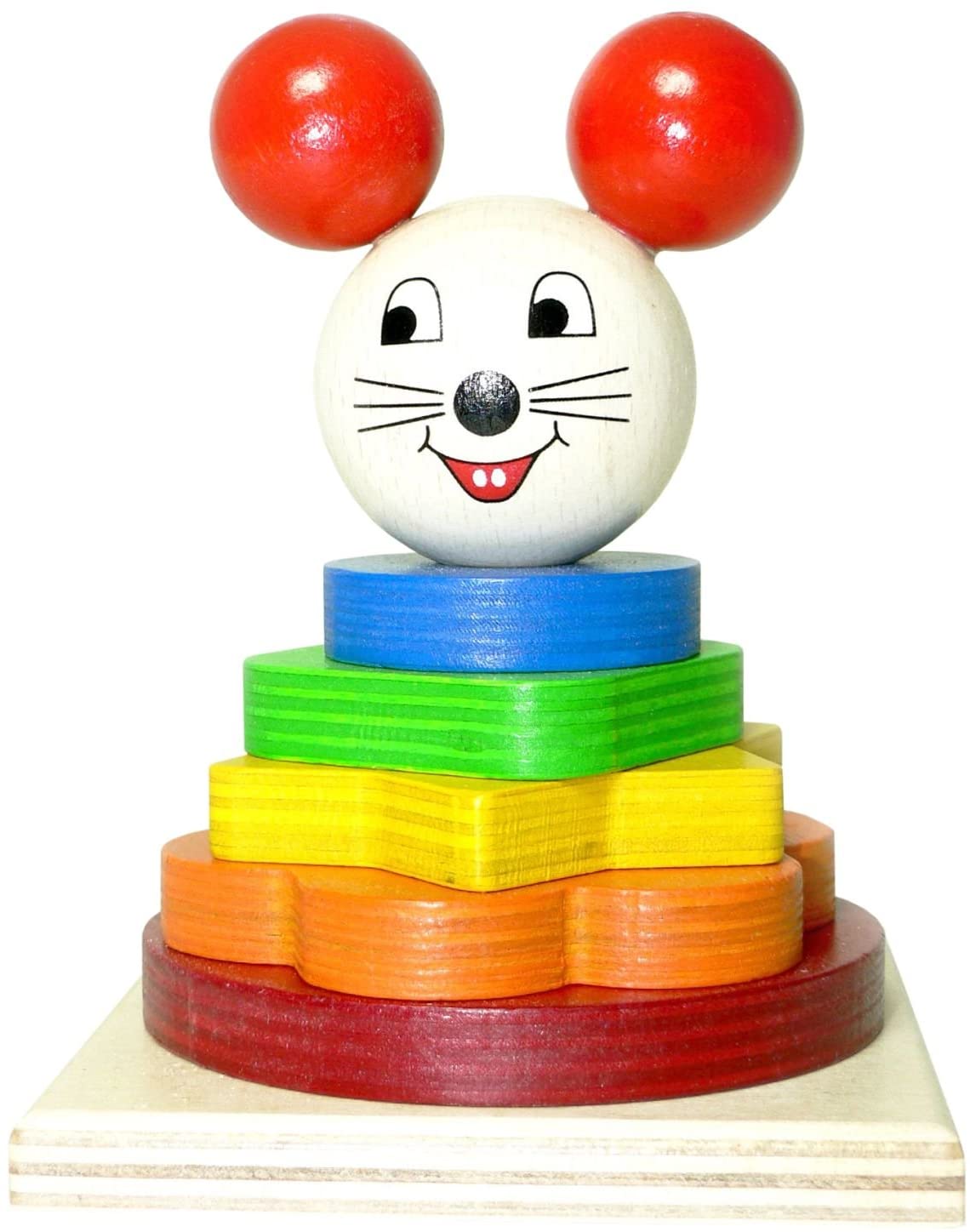 Hess 14854 – Wooden Stacking Tower Mouse 13 X 9 X 9 Cm
