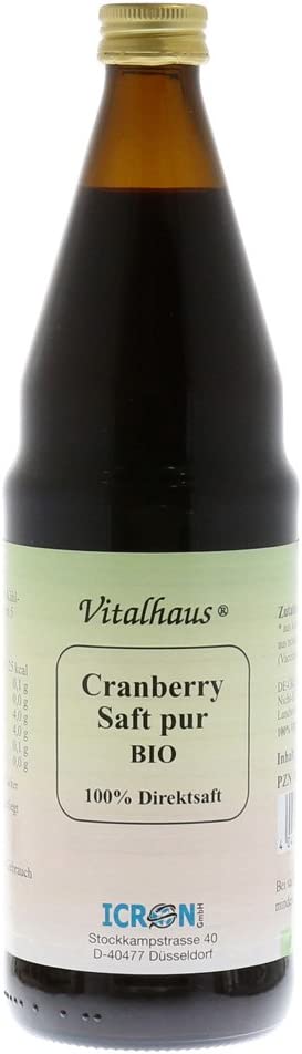 Cranberry Juice Pure Organic Vitalhaus 750 ml