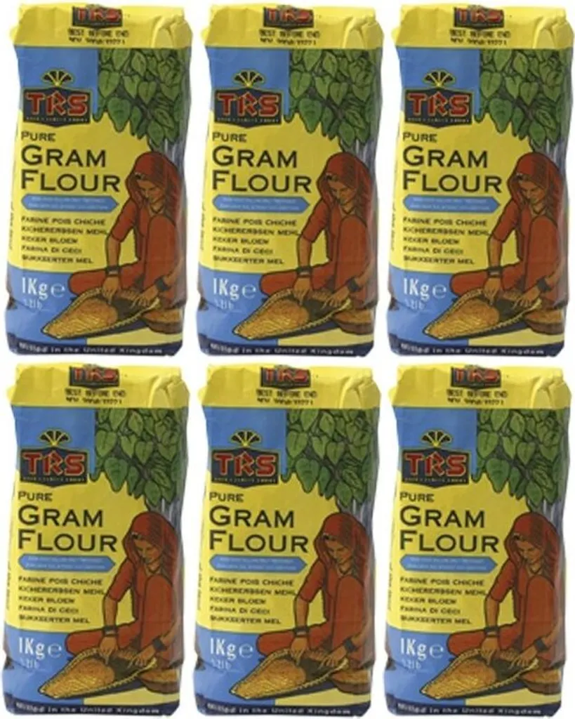 [ 6x 1kg ] TRS Pure chickpea flour without additives / PURE GRAM FLOUR