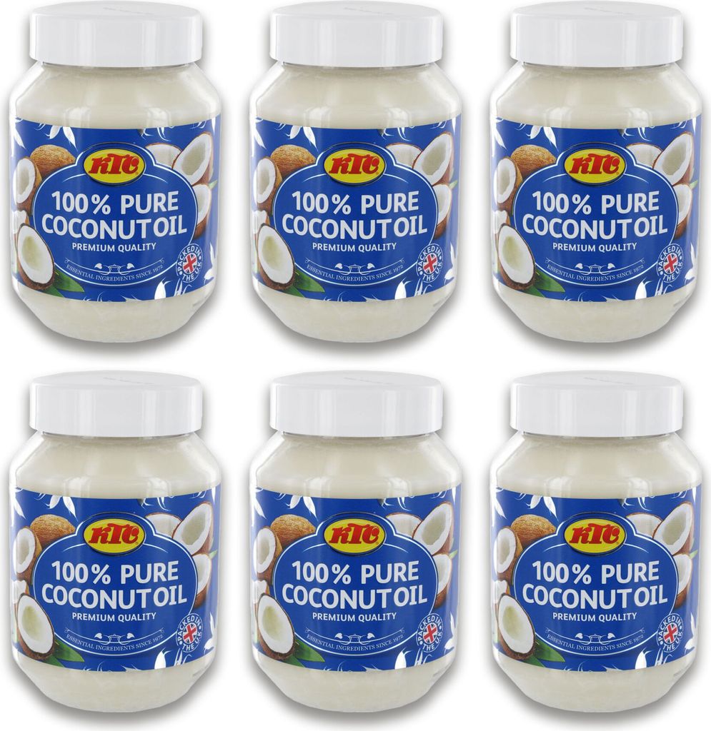 [ 6x 500ml ] KTC 100% Reines Kokosöl | Kokosnussöl | Pure Coconut Oil | Cocosöl