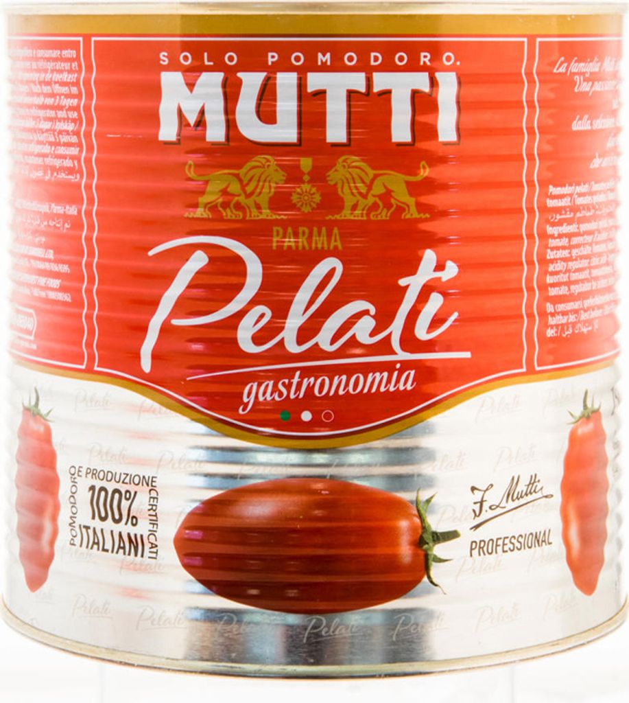 6x Mutti Gastronomia Pelati Di Pomodori 2,5Kg