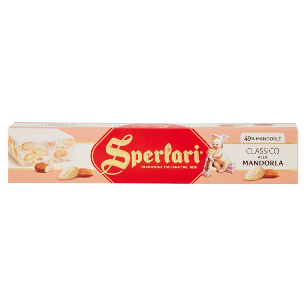 6x Sperlari Torrone Classico alla Mandorla Klassischer Mandel-Torrone 150g