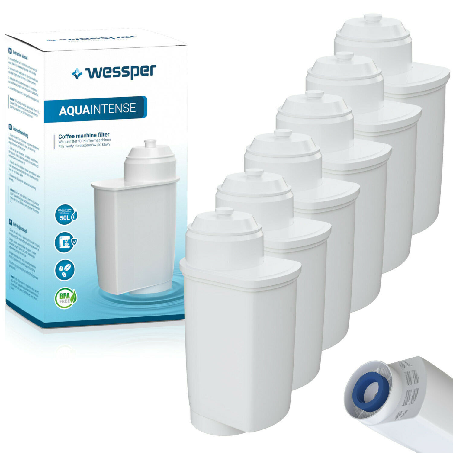 6X Water Filters For Siemens Tk76K573/06