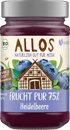 Fruit spread, pure fruit blueberry 75%, 250 g