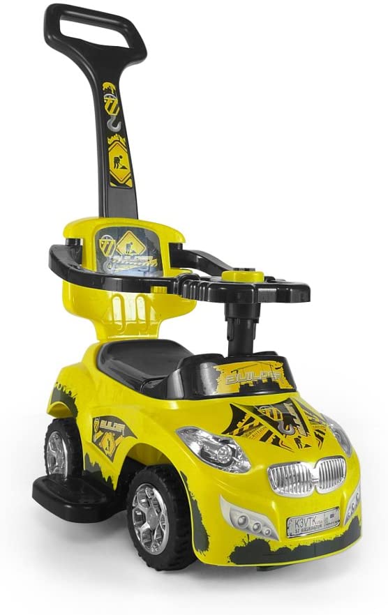 Milly Mally 5901761121162 – 3 W 1 Non-Slip Car, Yellow