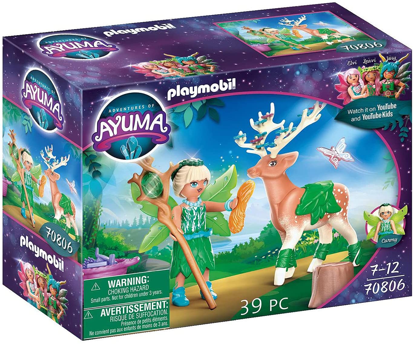 PLAYMOBIL Adventures of Ayuma 70806 Forest Fairy with Soul Animal, from 7 Y