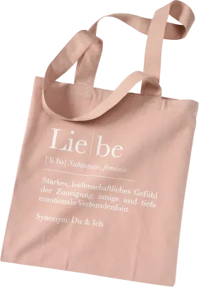 Vito & Joe fabric bag pink \"Love\", 1 pc
