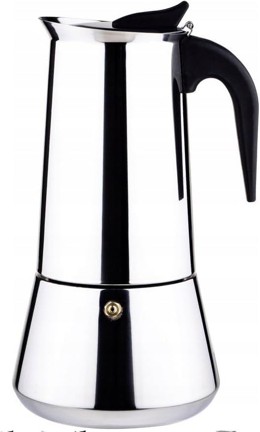 Luckyberg Mocha Express Espresso Maker, 4 to 12 Cups, Camping Coffee Maker with Seal, Espresso Pot / Mocha Pot (4 Cups)