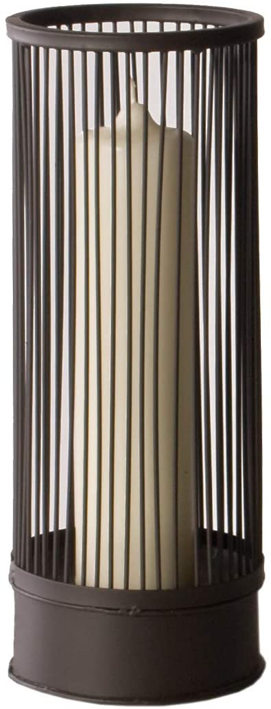 Varia Living Michael tea light holder, made of metal, black, modern design, beautiful decoration for indoors in the apartment or outside on balcony or terrace in the garden, lantern can be used with large candle.