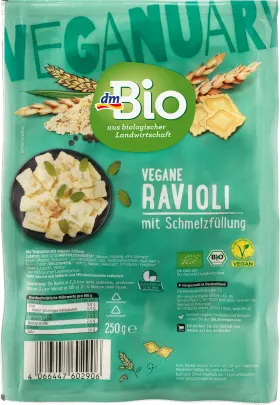 dmBio Vegan ravioli with melting filling, 250 g