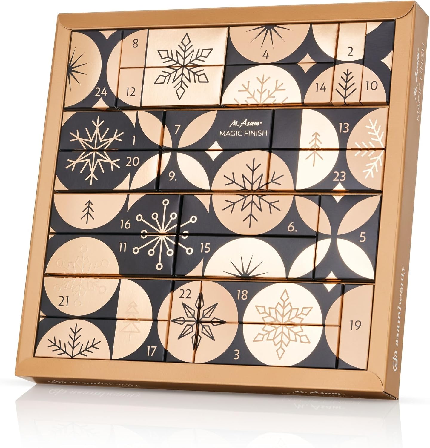 M. Asam Magic Finish Advent Calendar. Anticipation of Christmas with 24 Beauty Products, with Make-up Products such as Foundations, Eyeshadows and Much More