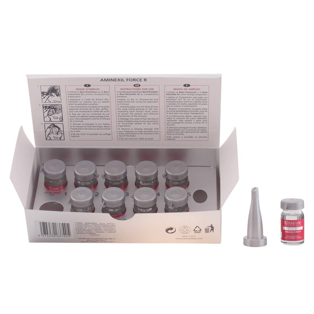 Kerastase Specifique Aminexil Force R 10 x 6 ml - Scalp Treatment, Pack of 1